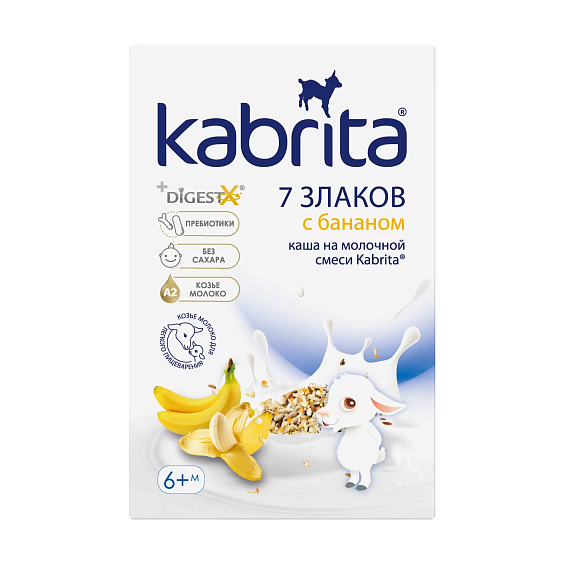 Каша Kabrita<r></r> 7 злаков c бананом