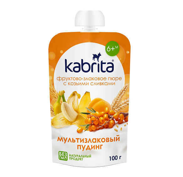 Пюре Kabrita<r></r> мультизлаковый пудинг с облепихой